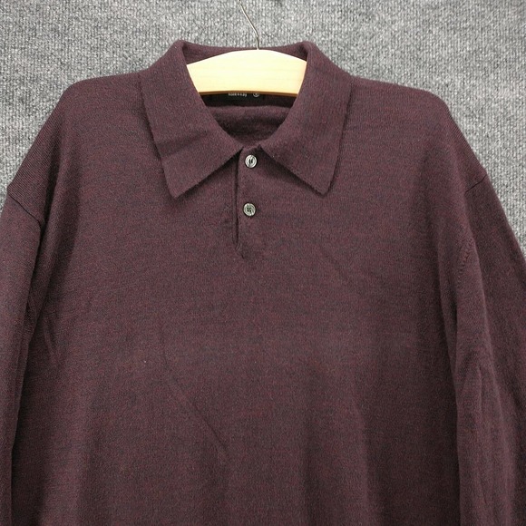 Toscano Men's Pullover Collared Sweater Purple XL Long Sleeve Made in Italy - Picture 3 of 12